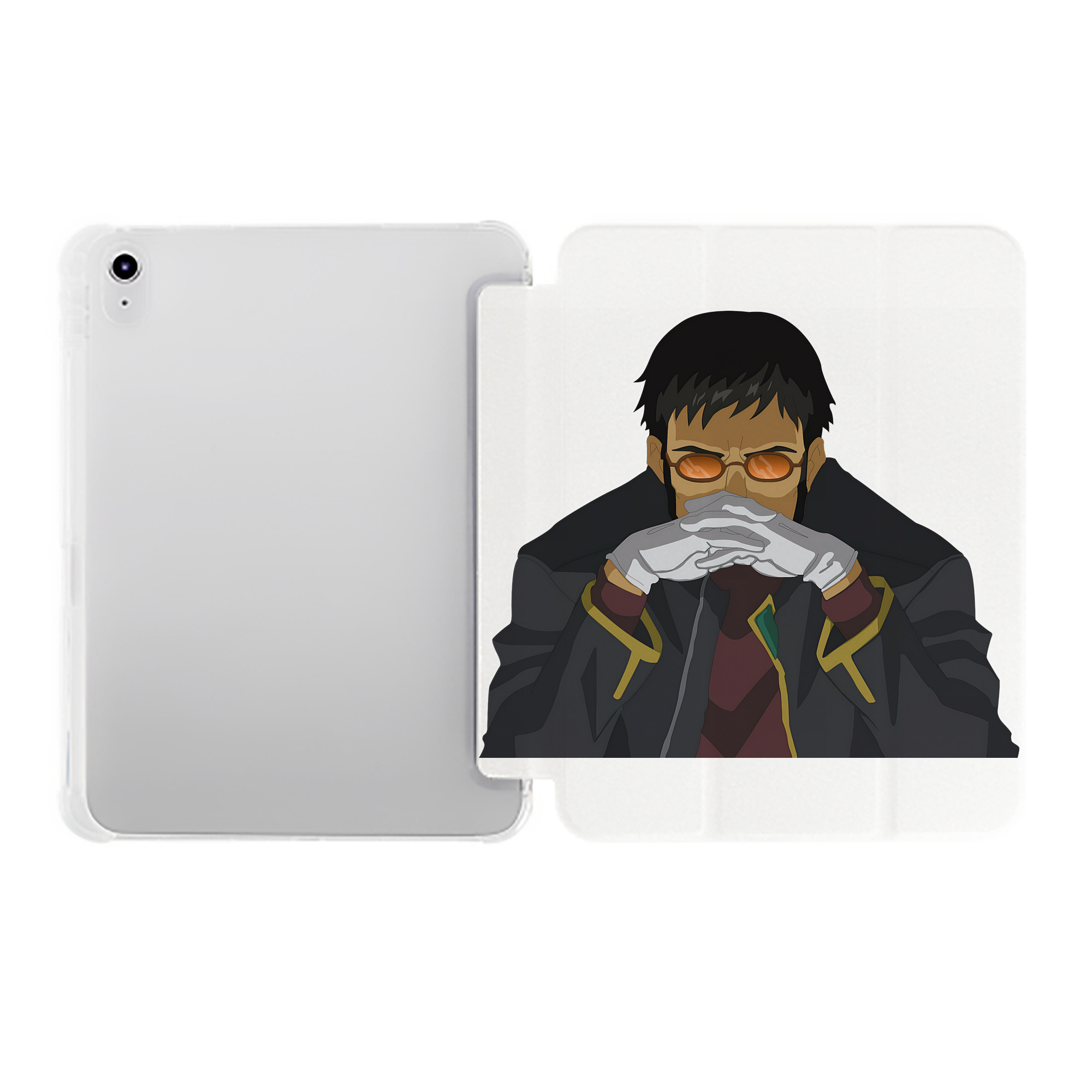 （画像用） EVA 新世紀エヴァンゲリオン IPad ケース ペン収納付き 三つ折りスタンド PUレザー×シリコン 対応機種9.5/10.5/10.9インチ